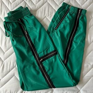 Emerald Embellished Zip Joggers